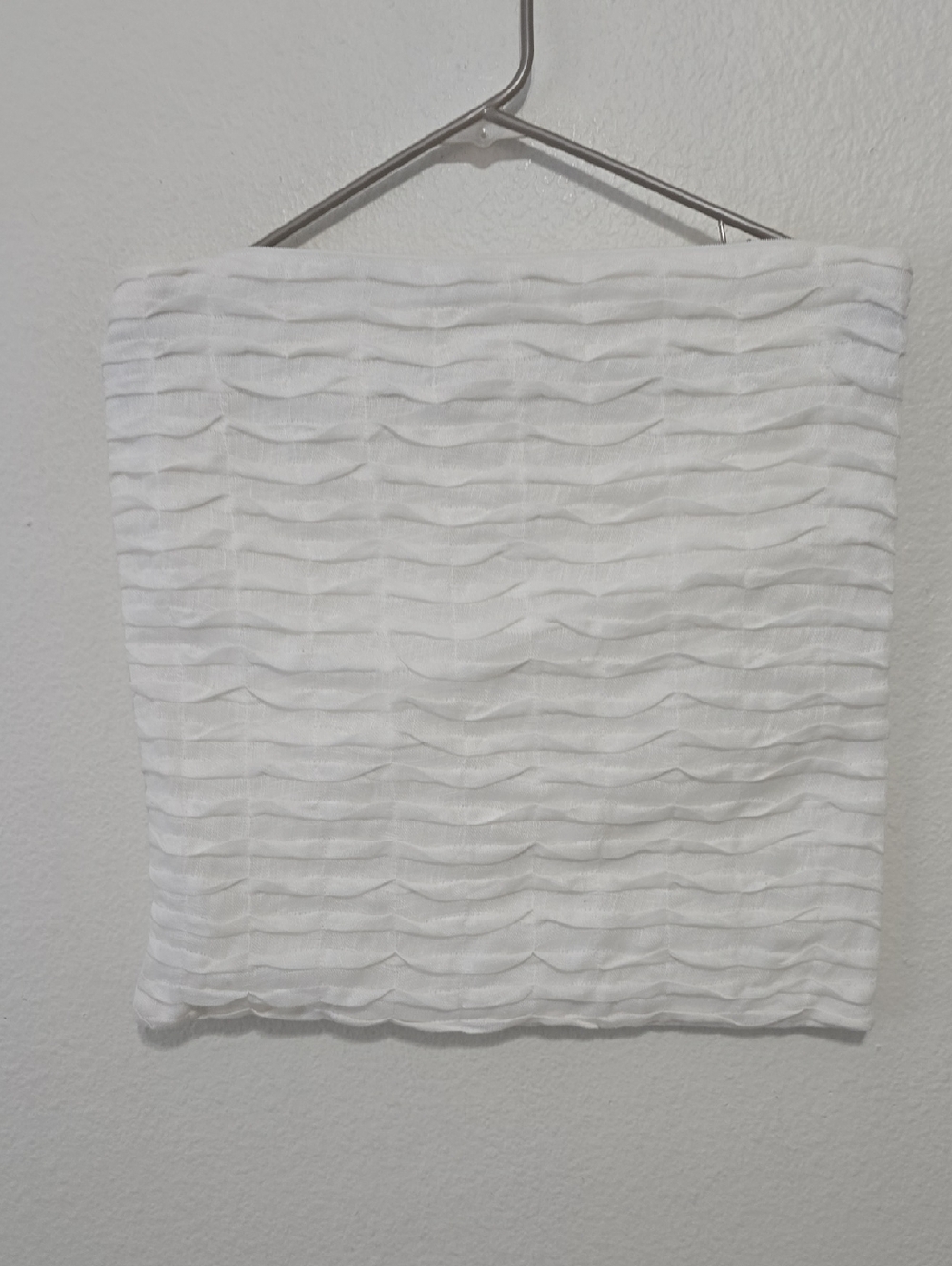 Ethan Allen White Layered Wave Accent Pillow Cover